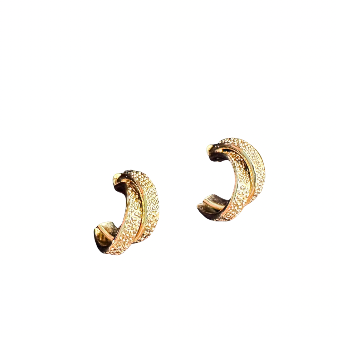 DRIP JEWELRY EARRINGS Criss Cross Mini Hoops
