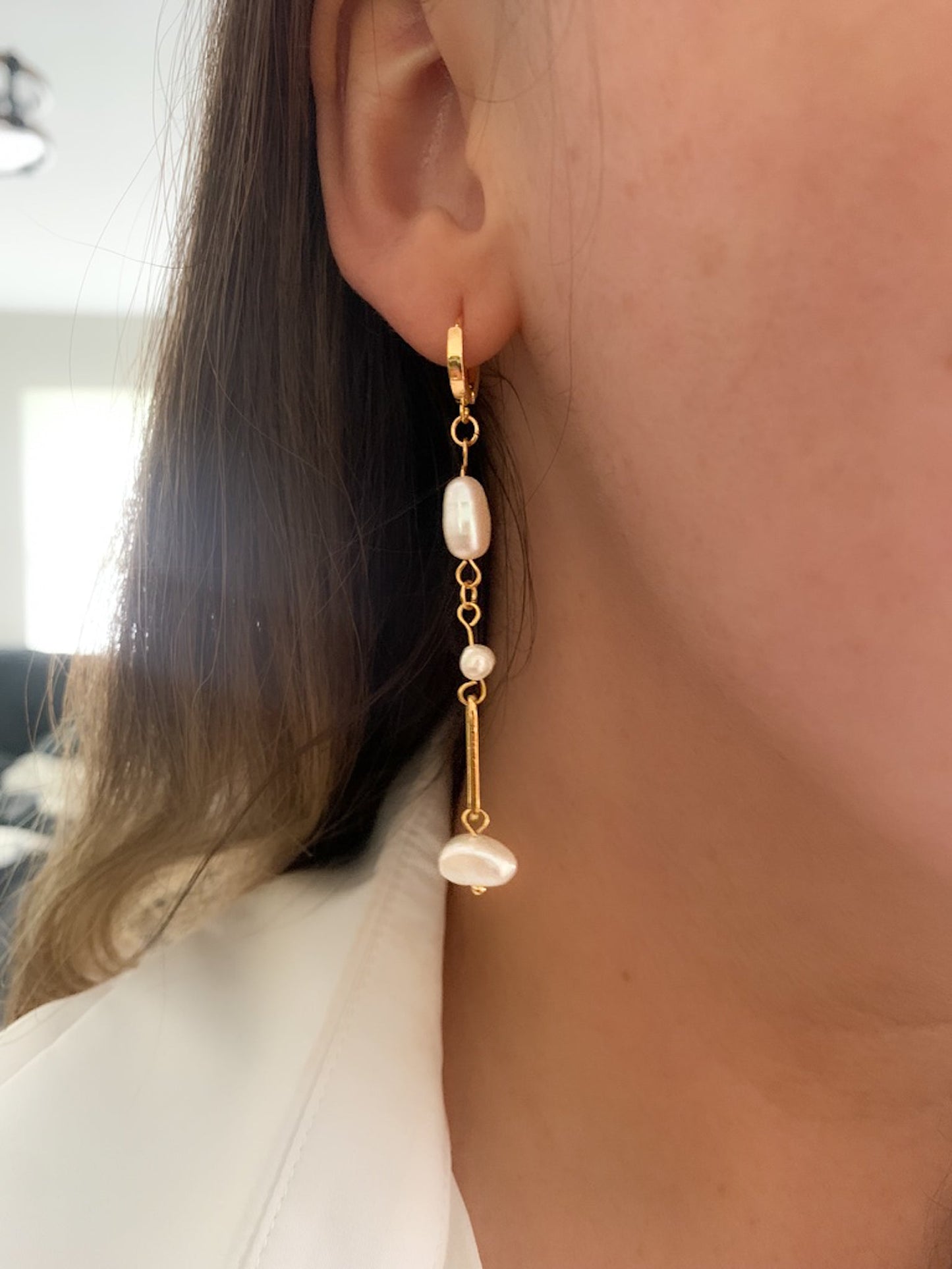 DRIP JEWELRY Earrings Mixed Triple Pearl