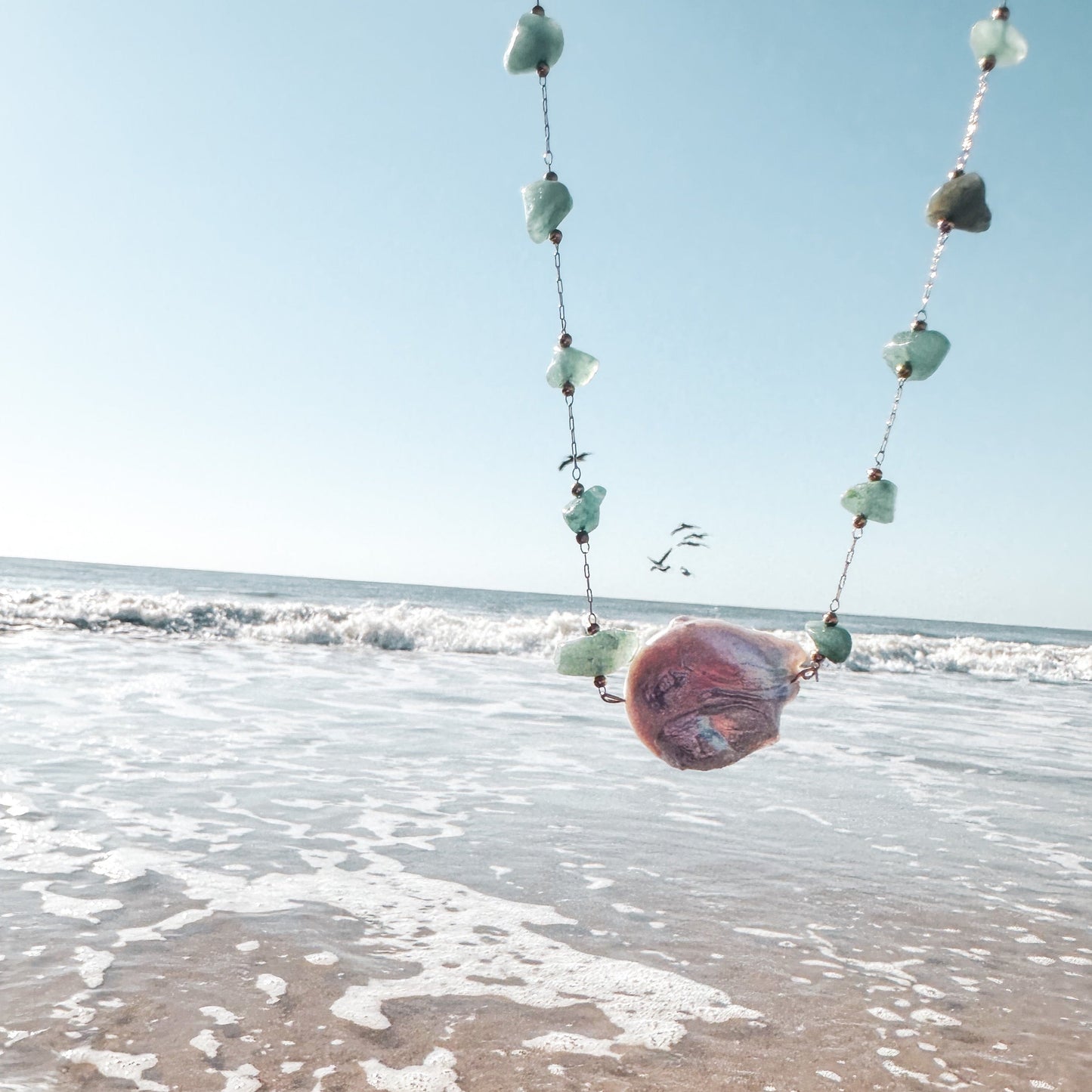 DRIP JEWELRY NECKLACES Amazonite Pearl Necklace