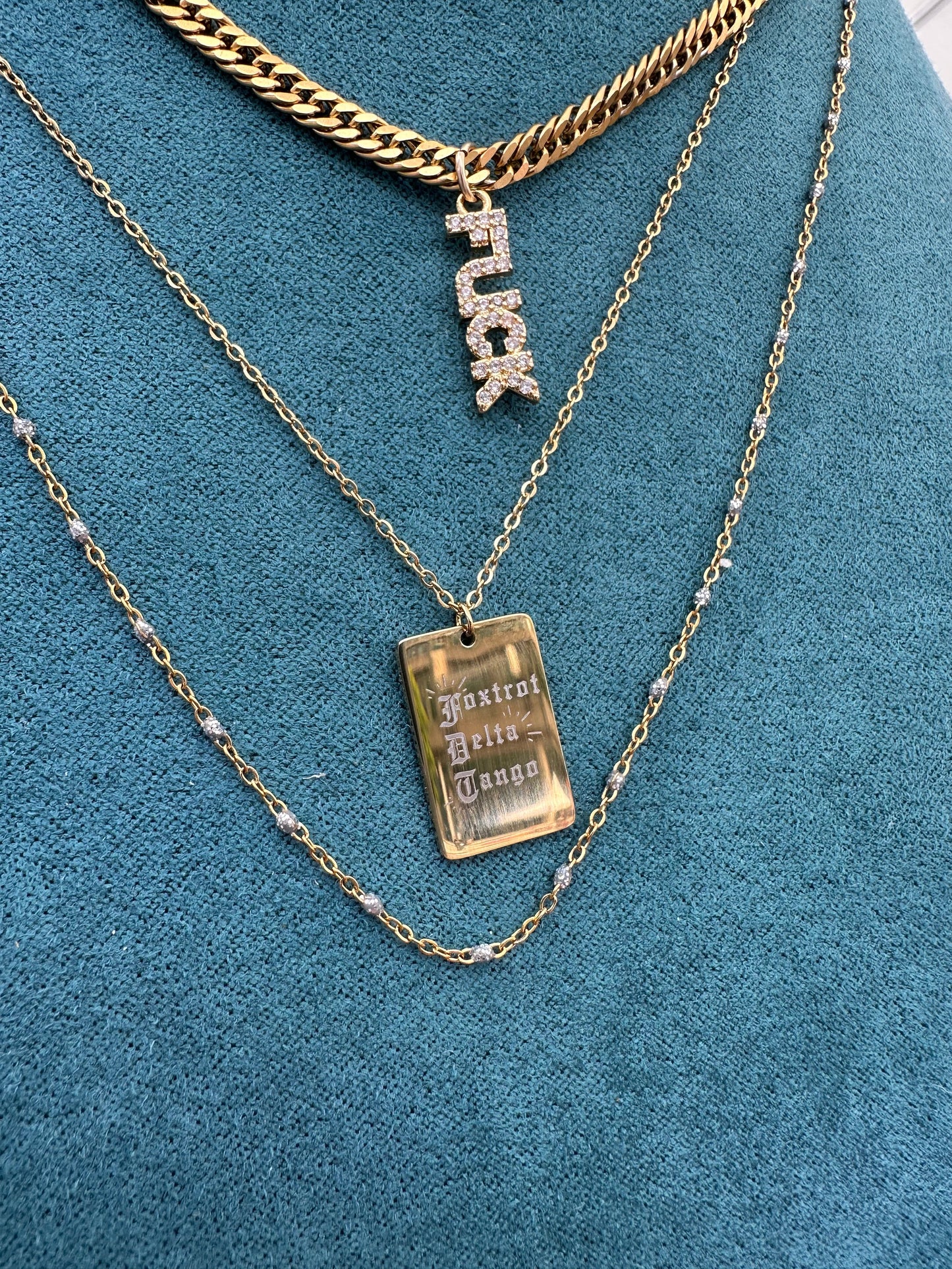 DRIP JEWELRY NECKLACES Foxtrot Pendant Necklace