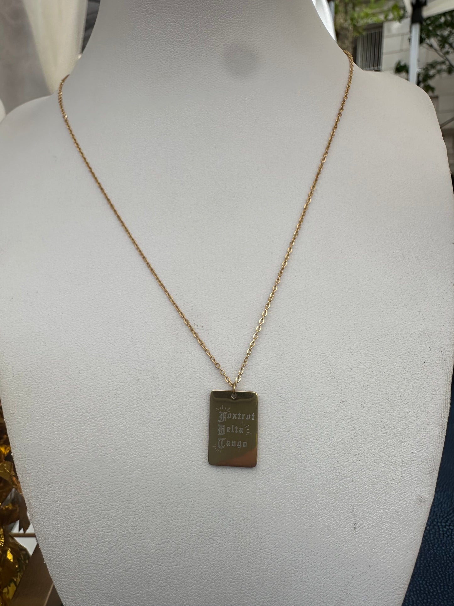 DRIP JEWELRY NECKLACES Foxtrot Pendant Necklace