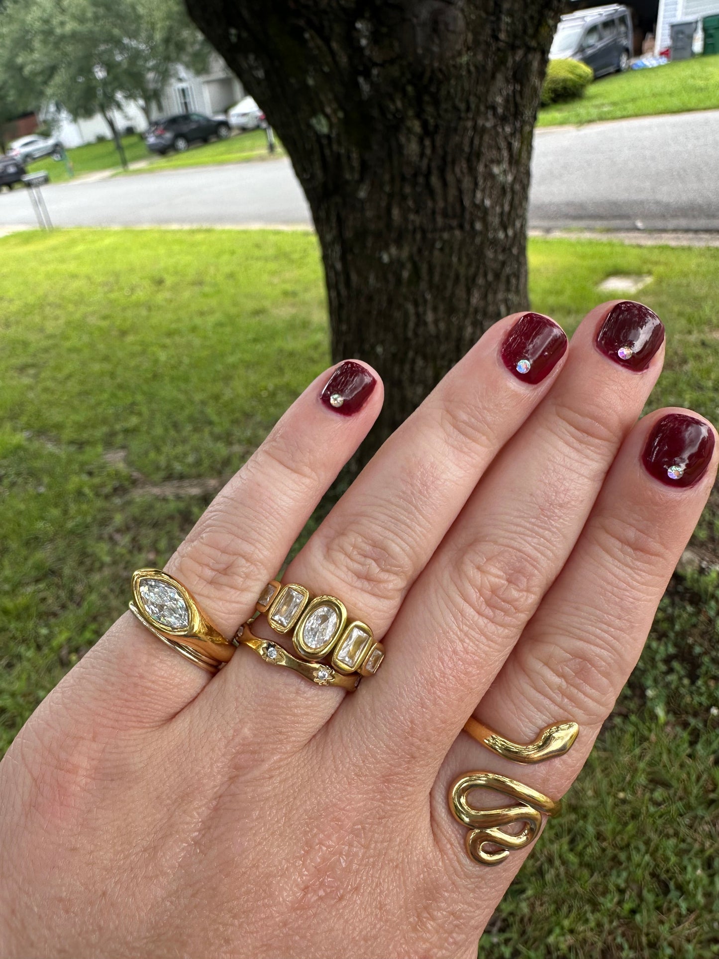 DRIP JEWELRY RINGS 5 Stone Ring