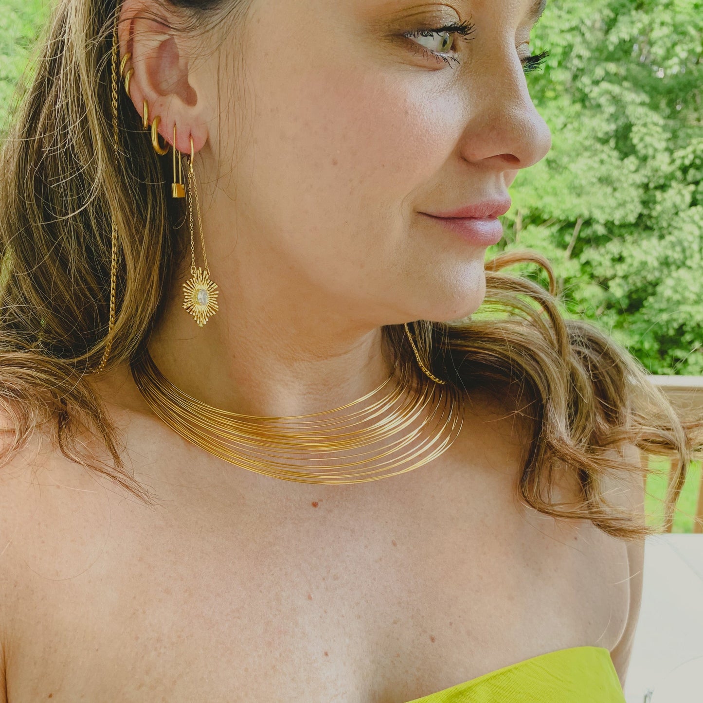 DRIP JEWELRY Wire Collar Necklace