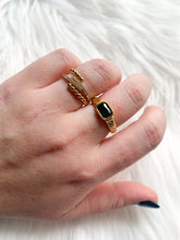Load image into Gallery viewer, DRIP JEWELRY Black Stone Rope Ring
