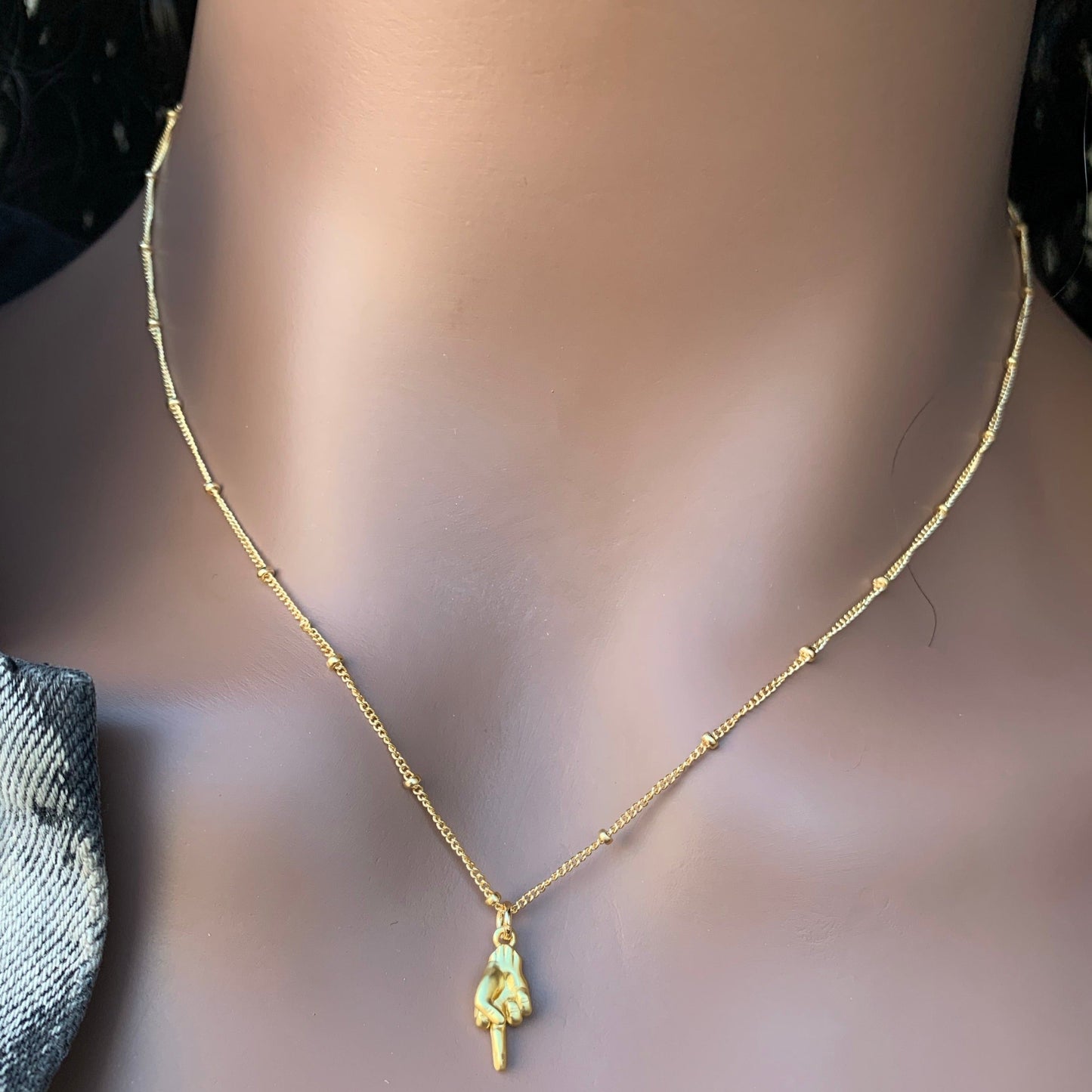 DRIP JEWELRY Necklaces Middle Fingers Up- Satellite