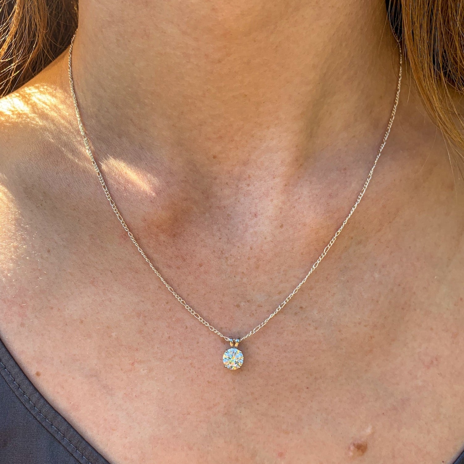 Sterling Silver Moissanite Necklace DRIP JEWELRY