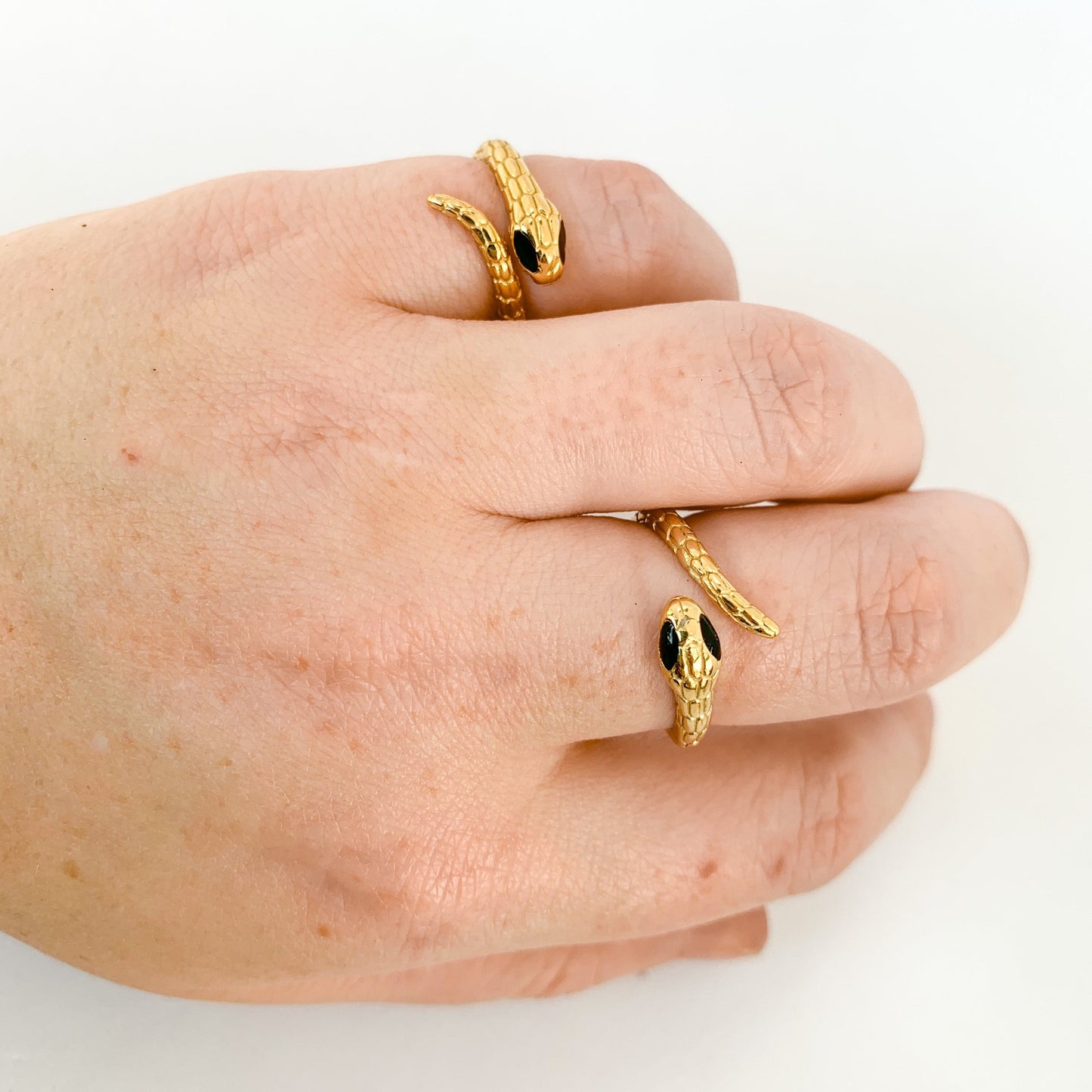 DRIP JEWELRY Rings Black Eyed Snake- Adjustable Ring