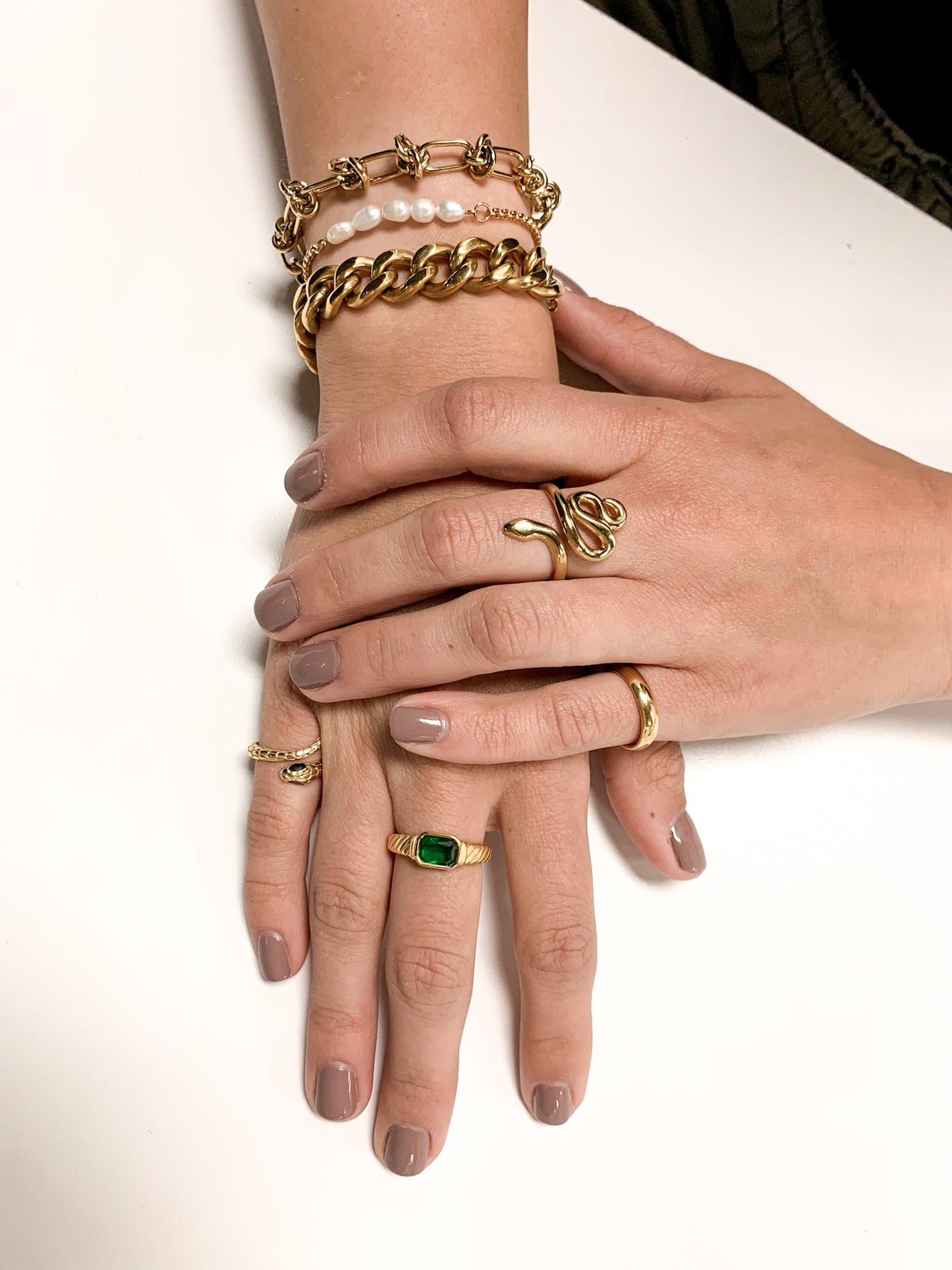 DRIP JEWELRY Rings Black Eyed Snake- Adjustable Ring