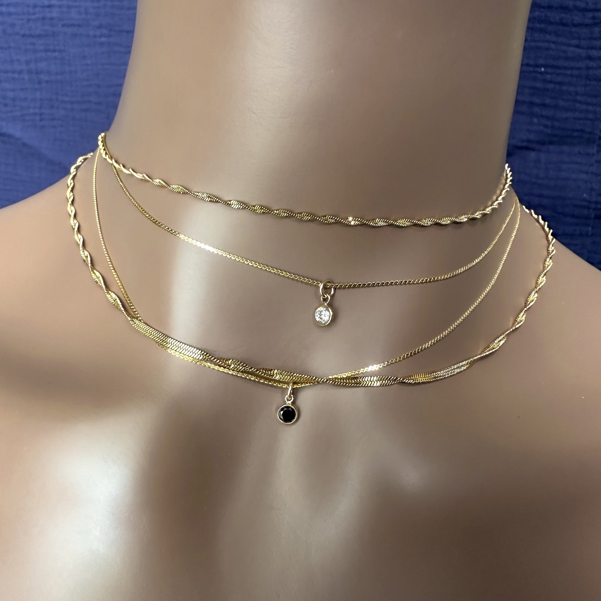 DRIP JEWELRY Barely There Stone Necklace