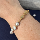 DRIP JEWELRY Blue Pearl and Chain Bracelet