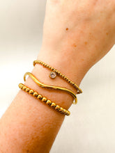 Load image into Gallery viewer, DRIP JEWELRY Bracelet Bracelet Set: Throw-On Wave Bangle and Beads
