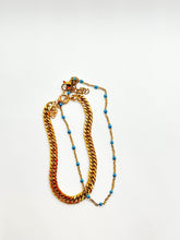 Load image into Gallery viewer, DRIP JEWELRY Bracelets Bracelet Set: Feather and Blue Enamel
