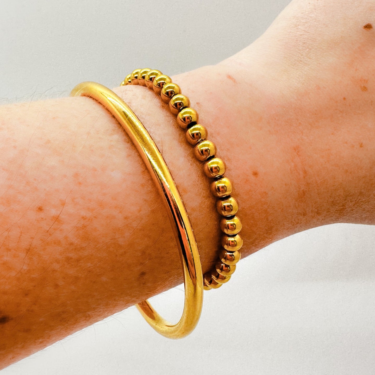 DRIP JEWELRY Bracelets Bracelet Set: Throw-On Tube Bangle and Bead