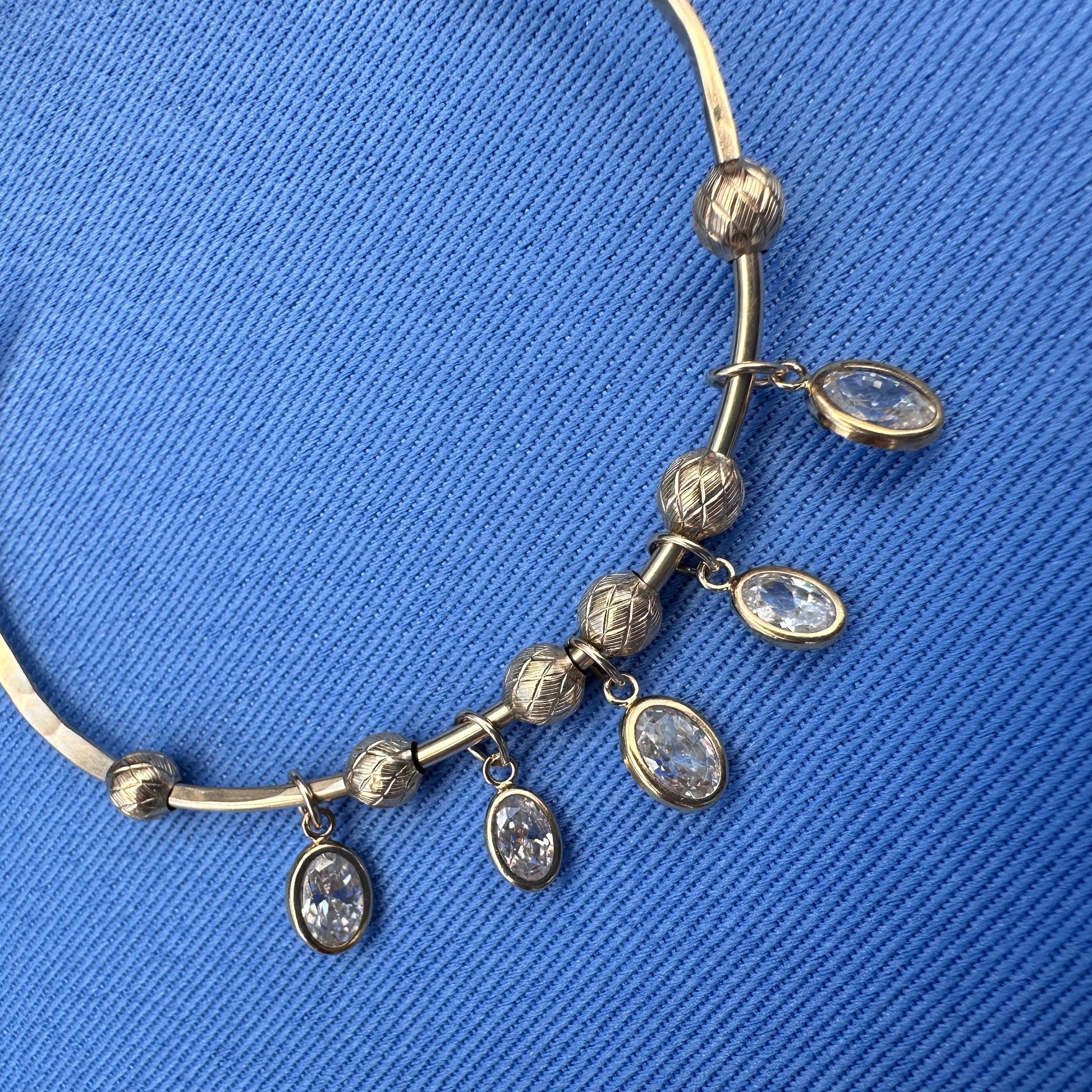 DRIP JEWELRY BRACELETS Slider Bead Cuffs with Sparkles (14k gold-filled)