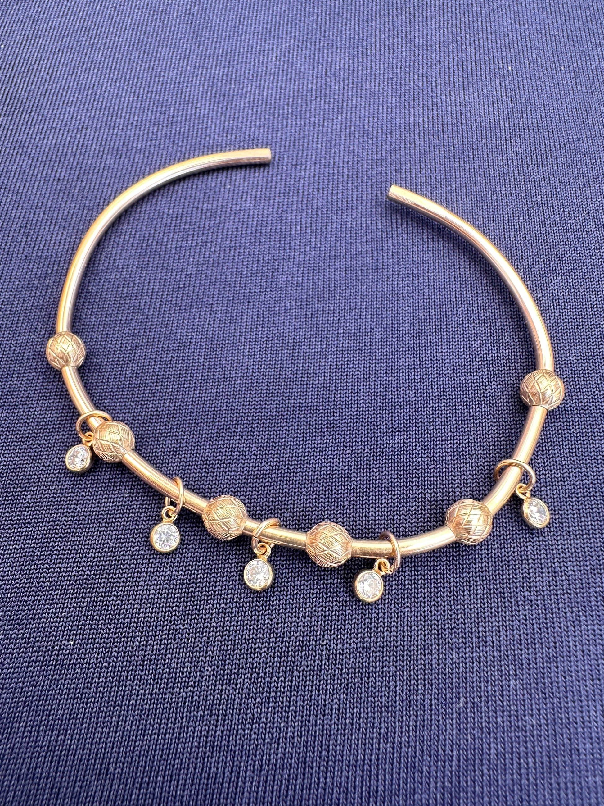 DRIP JEWELRY BRACELETS Slider Bead Cuffs with Sparkles (14k gold-filled)