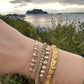 DRIP JEWELRY BRACELETS Slider Bead Cuffs with Sparkles (14k gold-filled)