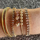 DRIP JEWELRY BRACELETS Slider Bead Cuffs with Sparkles (14k gold-filled)