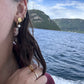 DRIP JEWELRY Carly Earrings- Tahitian Pearl or White Pearl on Gold