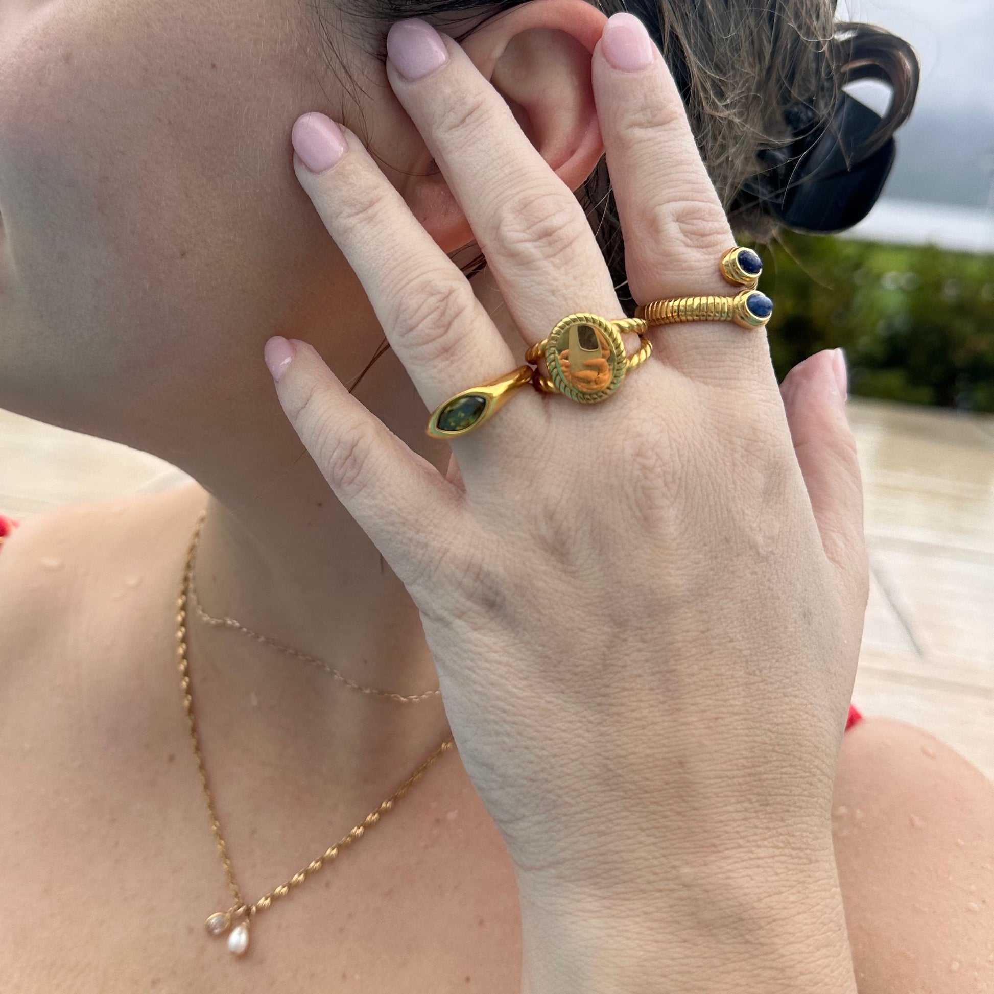 DRIP JEWELRY Cat Eye Ring- 3 colors (size 6-8)