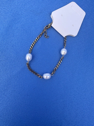 DRIP JEWELRY Curb pearl bracelet