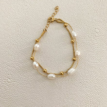 Load image into Gallery viewer, DRIP JEWELRY Double Bracelet - Pearls and Satellite

