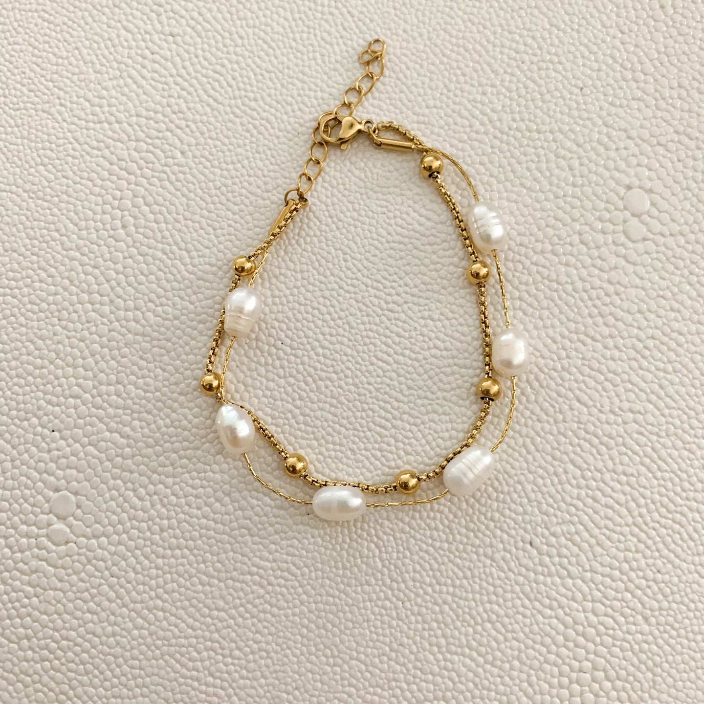 DRIP JEWELRY Double Bracelet - Pearls and Satellite
