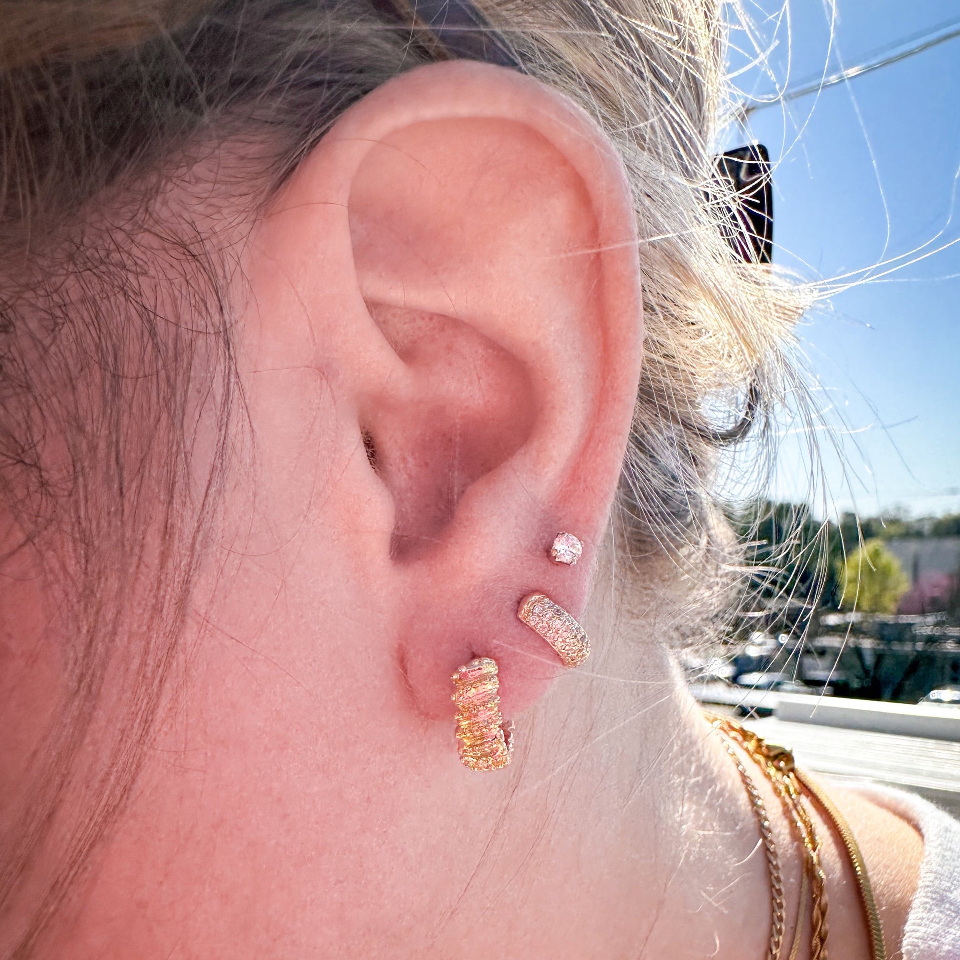 DRIP JEWELRY Earrings Chubby sparkle huggies