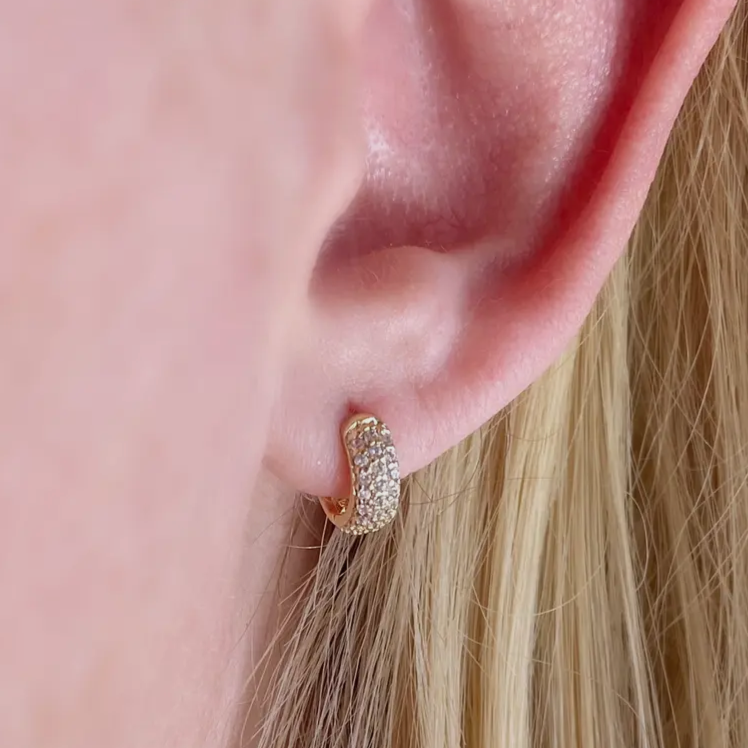 DRIP JEWELRY Earrings Chubby sparkle huggies