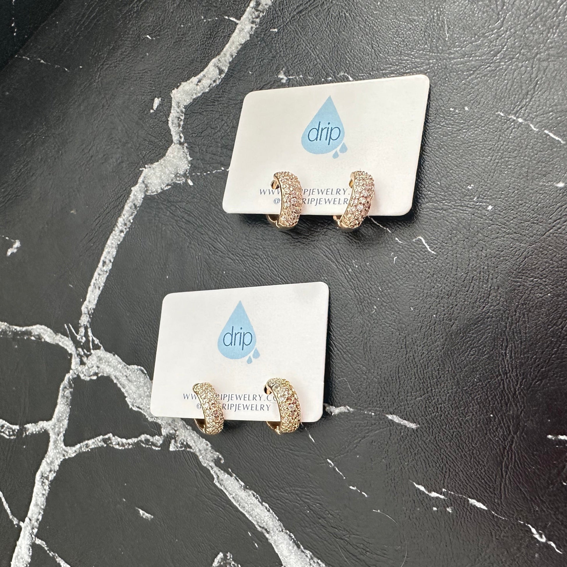 DRIP JEWELRY Earrings Chubby sparkle huggies
