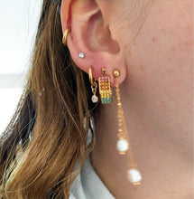 Load image into Gallery viewer, DRIP JEWELRY Earrings Double Pearl Dangles
