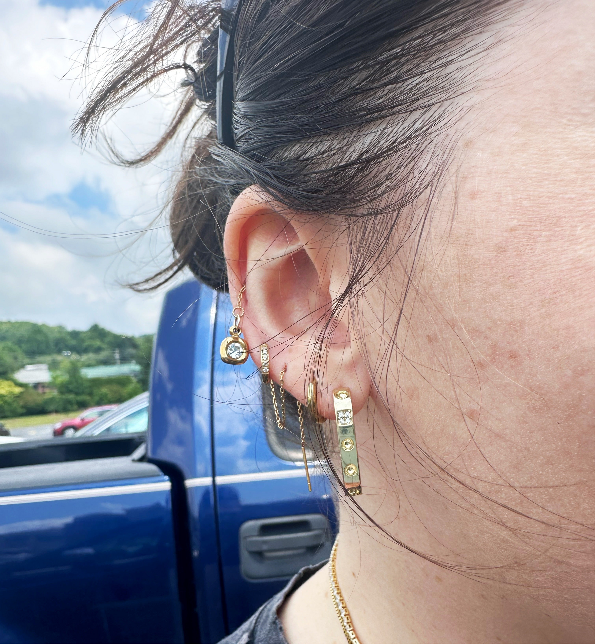 DRIP JEWELRY EARRINGS Edgy Threaders