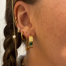 Load image into Gallery viewer, DRIP JEWELRY Earrings Emerald Ridge Hoops
