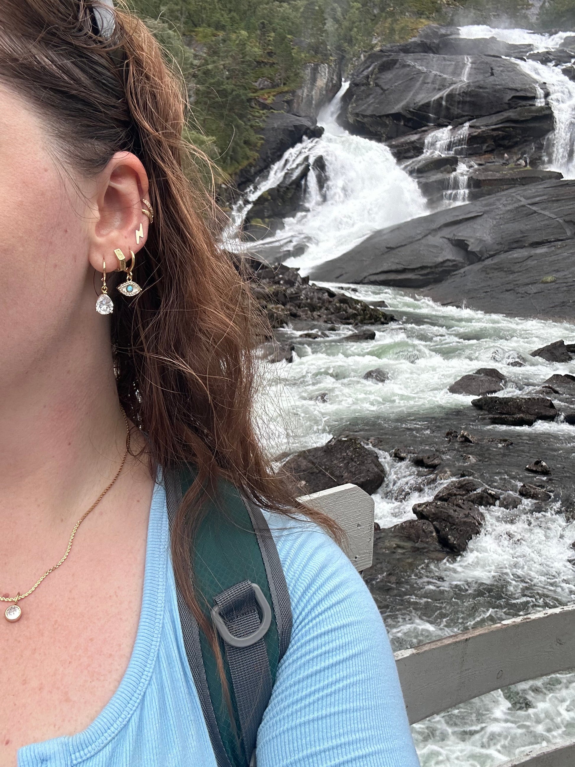 DRIP JEWELRY Earrings Opal Evil Eye Huggies