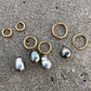 DRIP JEWELRY Earrings Tahitian Baroque Pearl Hoops (3 hoops included)