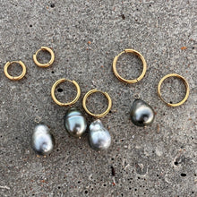 Load image into Gallery viewer, DRIP JEWELRY Earrings Tahitian Baroque Pearl Hoops (3 hoops included)
