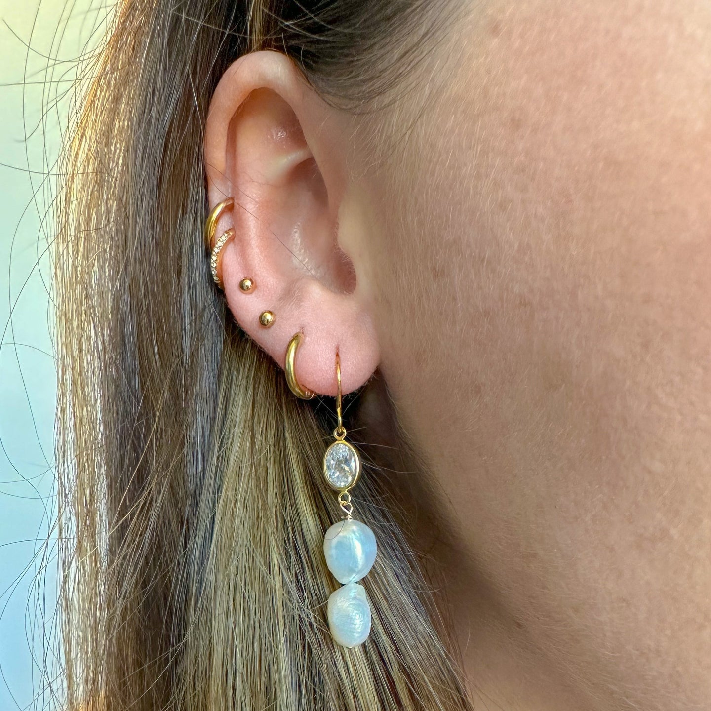 DRIP JEWELRY Lauren’s Pearl Earrings