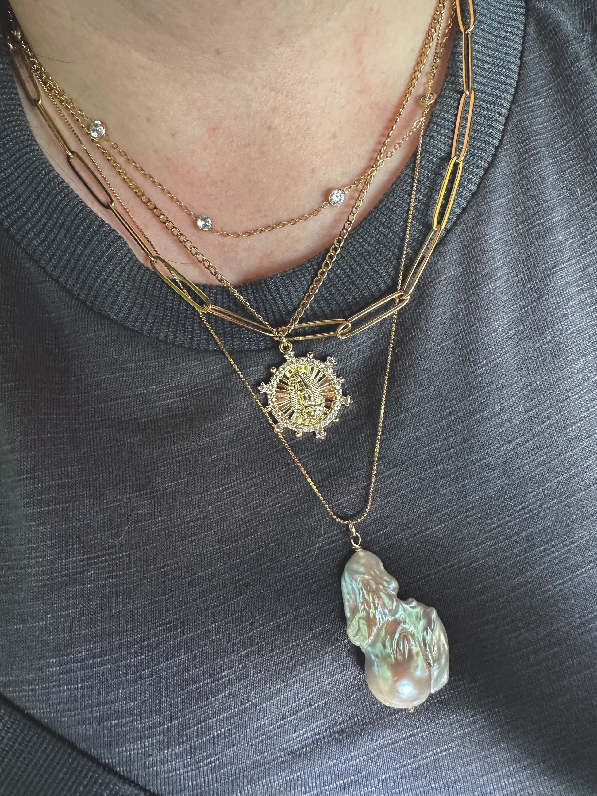 DRIP JEWELRY Necklaces Baroque Pearl Necklace