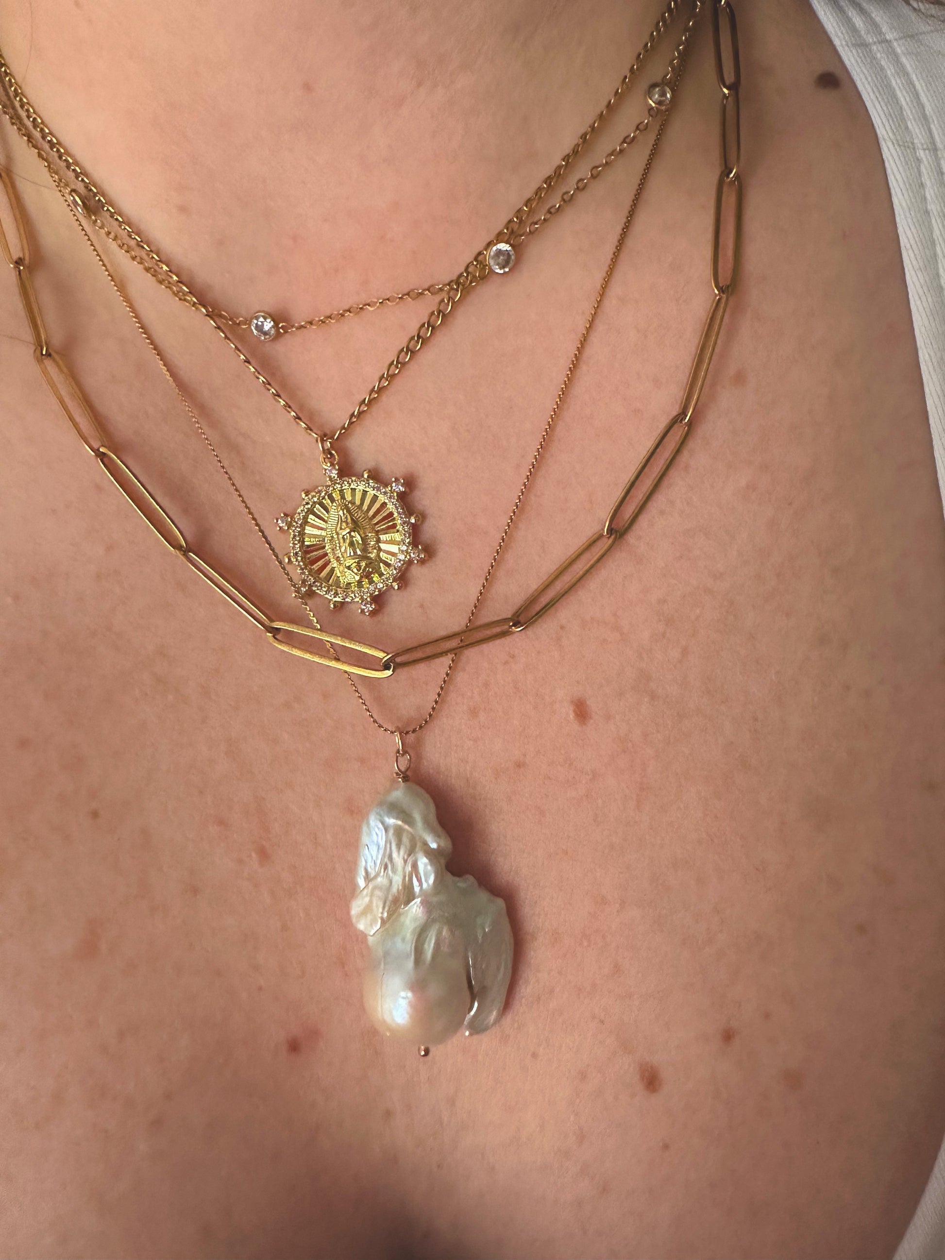 DRIP JEWELRY Necklaces Baroque Pearl Necklace