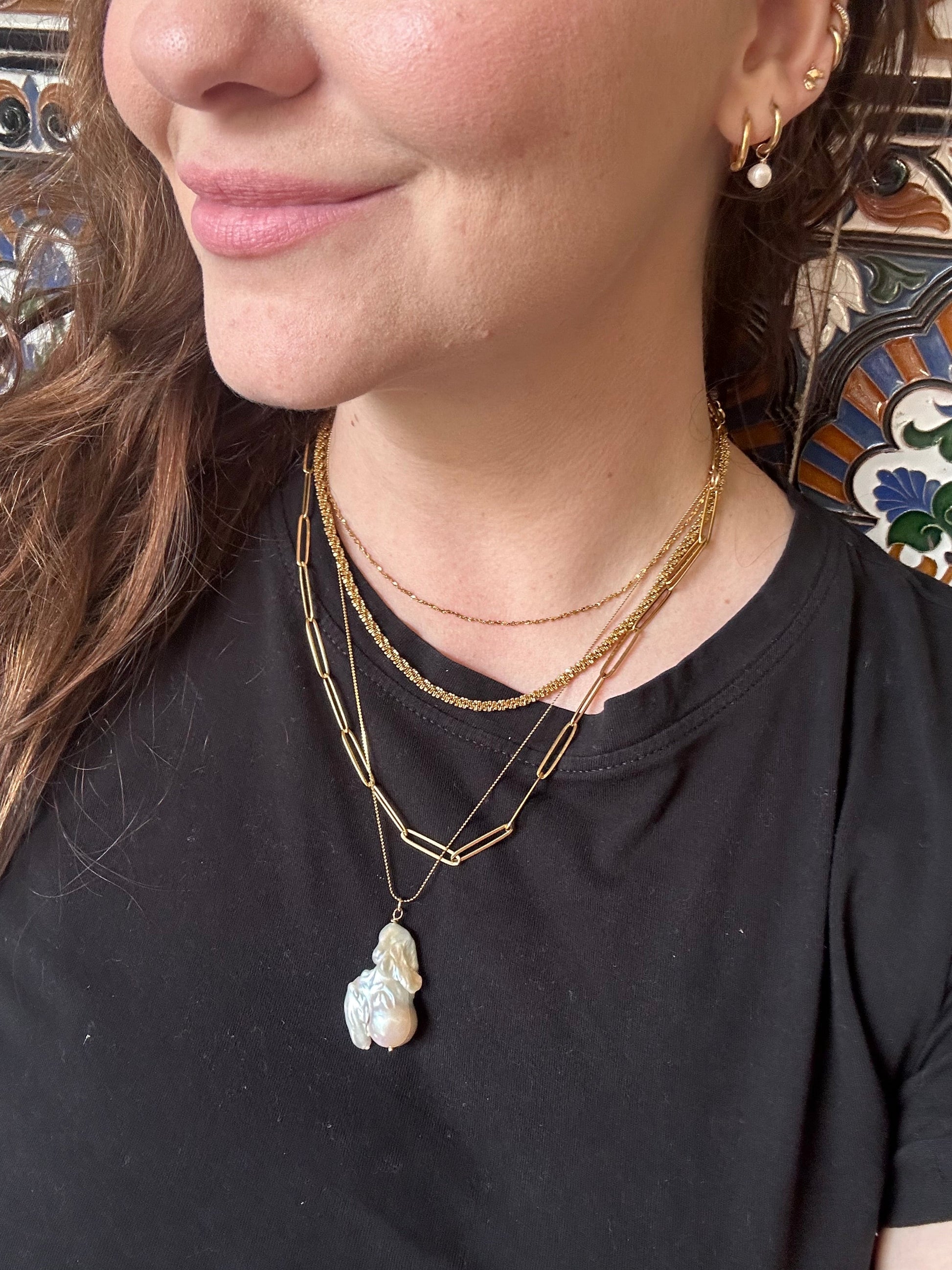 DRIP JEWELRY Necklaces Baroque Pearl Necklace