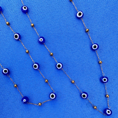DRIP JEWELRY NECKLACES Evil Eye Station Necklace