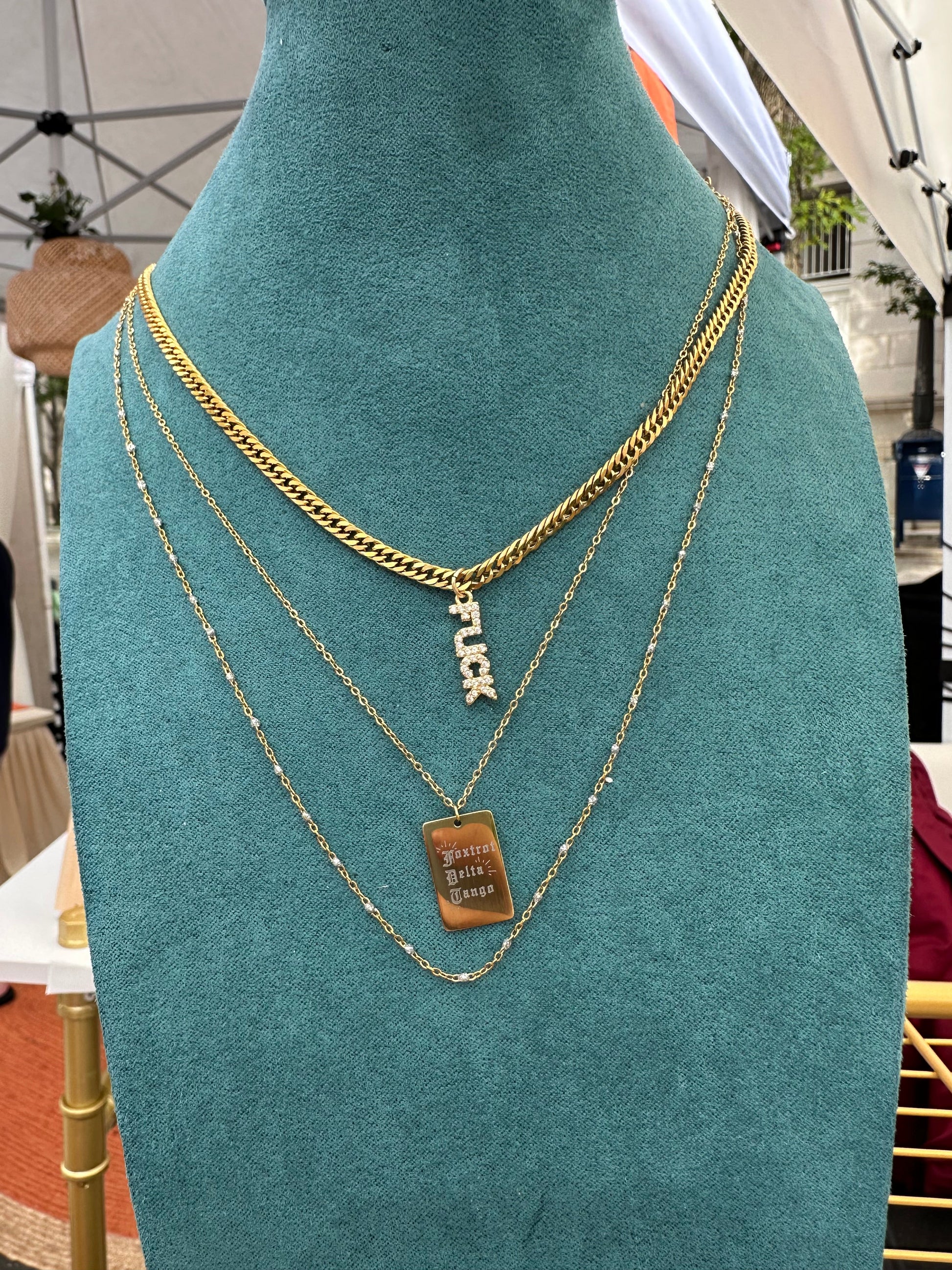 DRIP JEWELRY NECKLACES Foxtrot Pendant Necklace