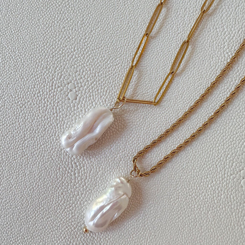 DRIP JEWELRY Necklaces Long Irregular Pearl Necklace
