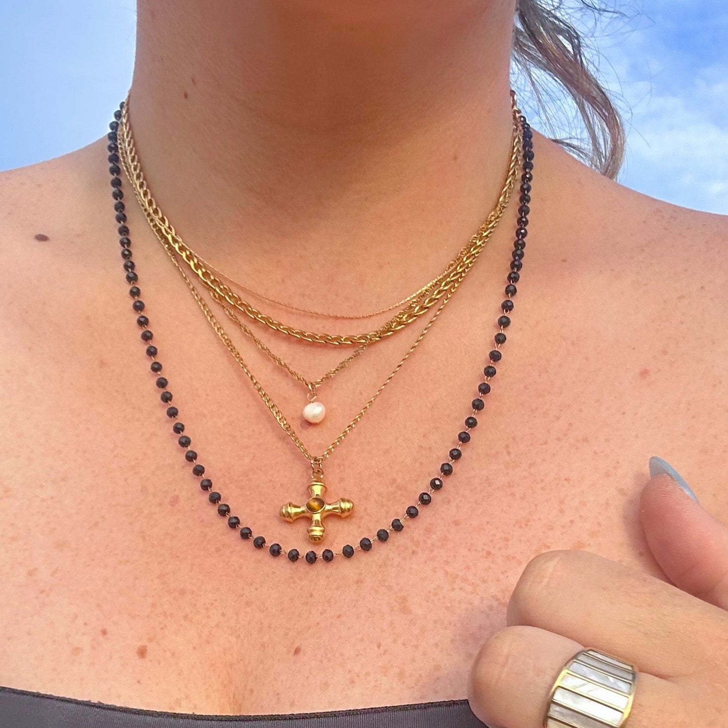 DRIP JEWELRY NECKLACES Mini Pearl Necklace