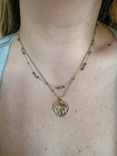 Load image into Gallery viewer, DRIP JEWELRY Necklaces Turquoise and Red Station Necklace
