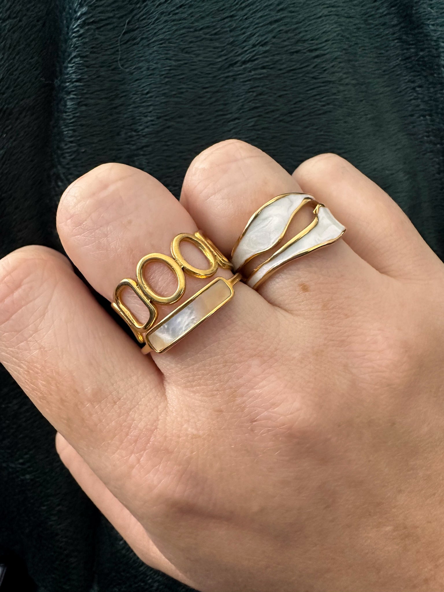 Thick best sale wave ring