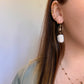 DRIP JEWELRY Oval and square earrings