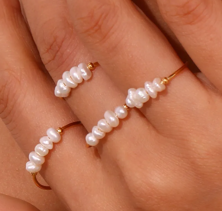DRIP JEWELRY Pearl Wire Ring