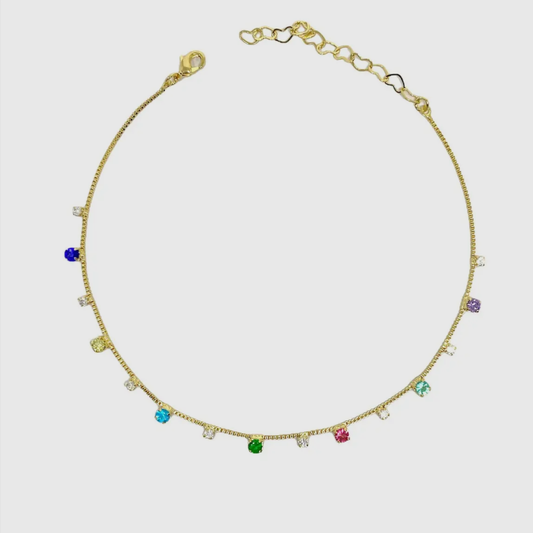 DRIP JEWELRY Rainbow Anklet