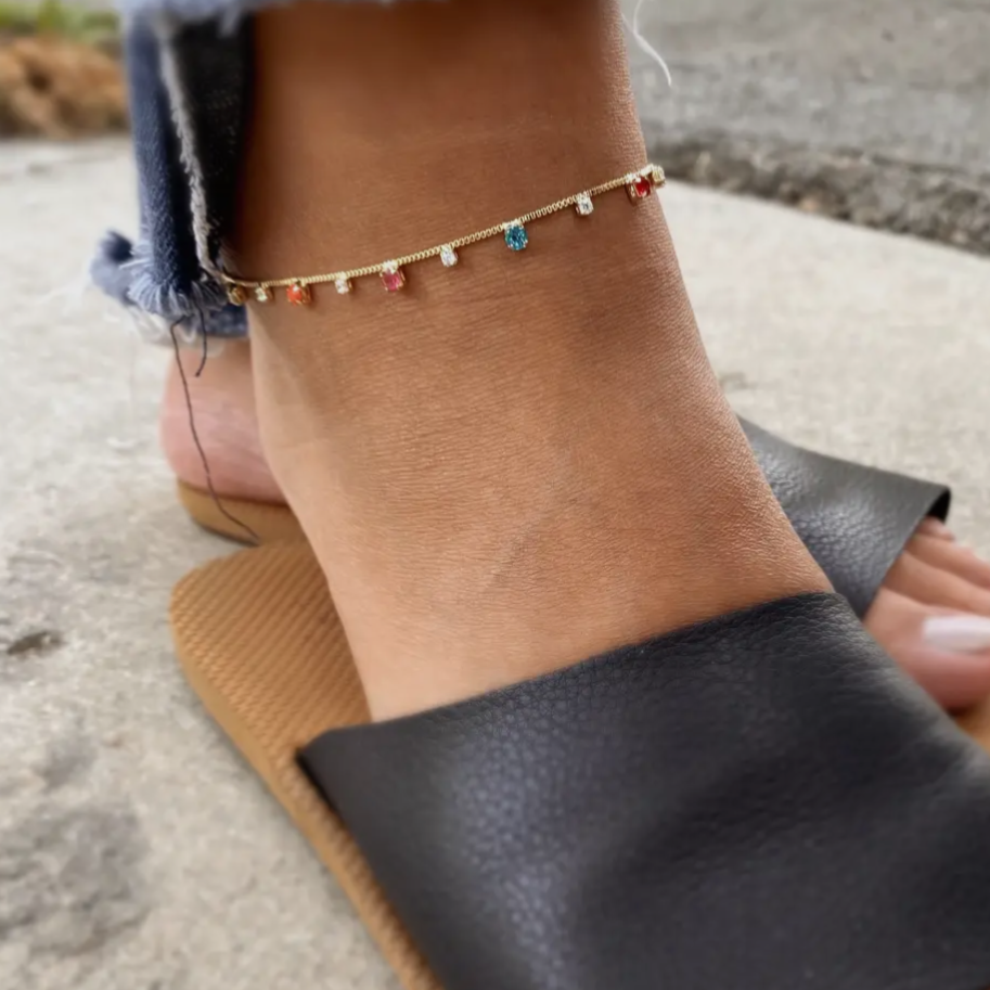 DRIP JEWELRY Rainbow Anklet