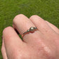 DRIP JEWELRY RINGS 3 beads- small smooth bead and large criss cross bead / Small size 4-8 Gold Filled Fidget Rings